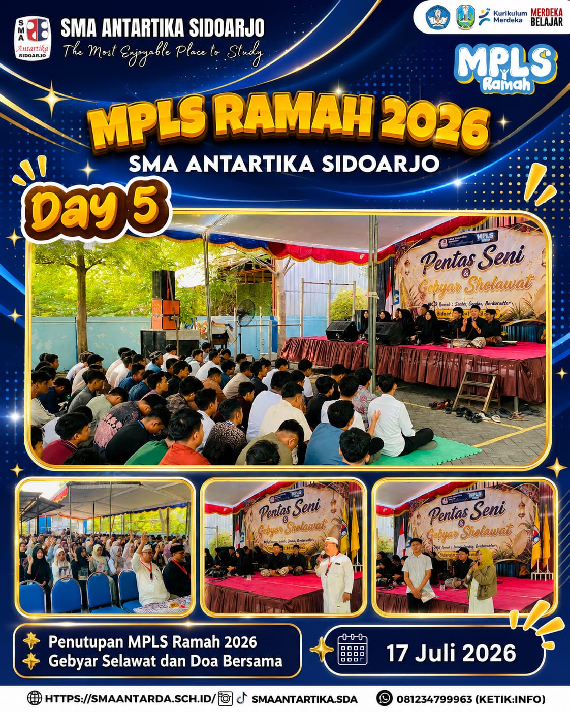 MPLS Ramah 2026 SMA Antartika Sidoarjo Ditutup dengan Gebyar Selawat, Pentas Seni, dan Doa Bersama